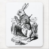 White Rabbit - Alice in Wonderland Mousepad Muismat (Voorkant)