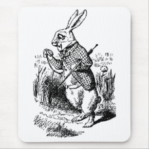 White Rabbit - Alice in Wonderland Mousepad Muismat