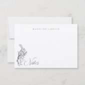 White Rabbit  Alice in Wonderland Naam Notitiekaartje (Voorkant)