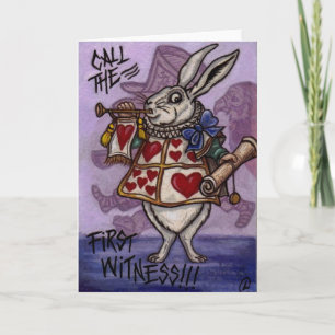 WHITE RABBIT Alice in Wonderland Note Kaart