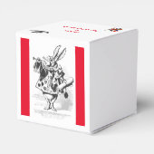 White Rabbit Alice in Wonderland Party Favorieten Bedankdoosjes (Achterkant)