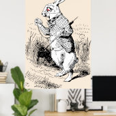 White Rabbit Alice in Wonderland Poster (Thuiskantoor)