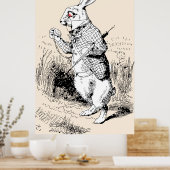 White Rabbit Alice in Wonderland Poster (Keuken)