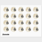 White Rabbit Alice in Wonderland Ronde Sticker (Vel)