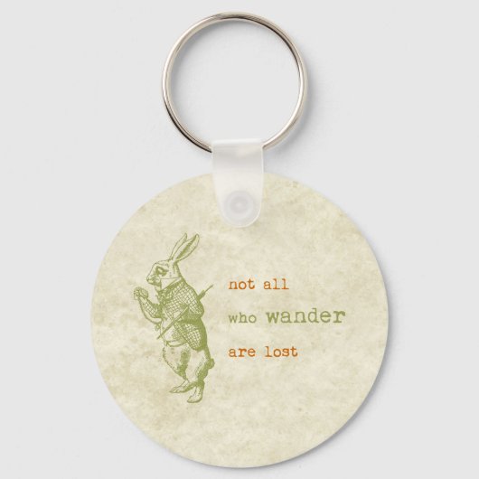 White Rabbit, Alice in Wonderland Sleutelhanger (Voorkant)