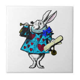White Rabbit Alice in Wonderland Tegeltje