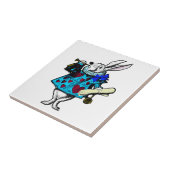 White Rabbit Alice in Wonderland Tegeltje (Zijkant)