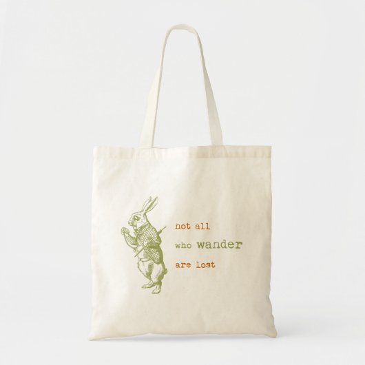 White Rabbit, Alice in Wonderland Tote Bag (Voorkant)