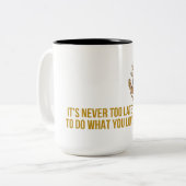 White Rabbit Alice in Wonderland Tweekleurige Koffiemok (Voorkant links)