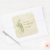 White Rabbit, Alice in Wonderland Vierkante Sticker (Envelop)
