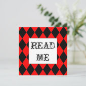 White Rabbit Alice Invitation Kaart (Staand voorkant)