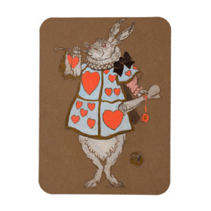 White Rabbit Alice Magneet