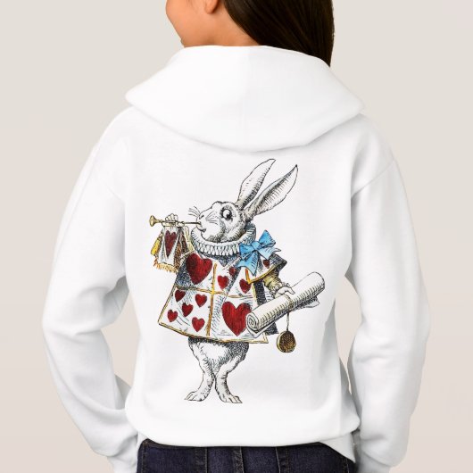 White Rabbit Alice Wonderland Hearts (Achterkant)