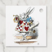 White Rabbit Alice Wonderland Hearts Bedankjes Labels (Achterkant)