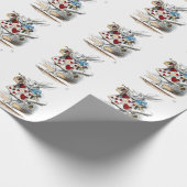 White Rabbit Alice Wonderland Hearts Cadeaupapier (Hoek)