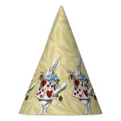 White Rabbit Alice Wonderland Hearts Feesthoedjes (Links)
