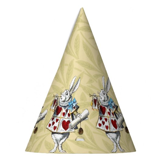 White Rabbit Alice Wonderland Hearts Feesthoedjes (Links)