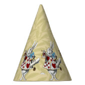 White Rabbit Alice Wonderland Hearts Feesthoedjes (Rechts)