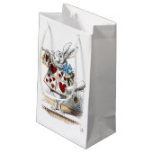 White Rabbit Alice Wonderland Hearts Klein Cadeauzakje (Achterkant Gekanteld)