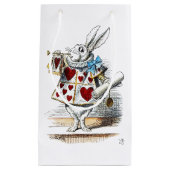 White Rabbit Alice Wonderland Hearts Klein Cadeauzakje (Voorkant)