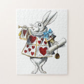 White Rabbit Alice Wonderland Hearts Legpuzzel (Verticaal)