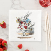 White Rabbit Alice Wonderland Hearts Servet (Insitu)