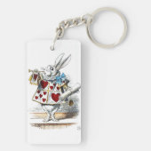 White Rabbit Alice Wonderland Hearts Sleutelhanger (achterkant)