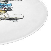 White Rabbit Alice Wonderland Hearts Snijplank (Hoek)