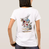 White Rabbit Alice Wonderland Hearts T-shirt (Achterkant)