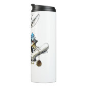 White Rabbit Alice Wonderland Hearts Thermosbeker (Geroteerd rechts)