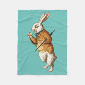 White Rabbit (Alice's avonturen in Wonderland) Fleece Deken (Voorkant)