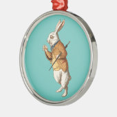 White Rabbit (Alice's avonturen in Wonderland) Metalen Ornament (Links)