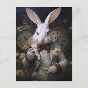 White Rabbit Altijd Laat Briefkaart