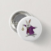 White Rabbit Badge Ronde Button 3,2 Cm (Voorkant /achterkant)