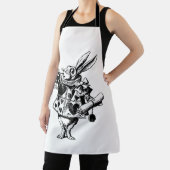 White Rabbit beroemd gemaakt door Alice In Wonderl Schort (Insitu)