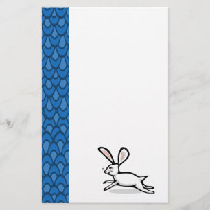 White Rabbit Blue Waves Briefpapier