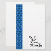 White Rabbit Blue Waves Briefpapier (Voorkant / Achterkant)