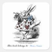 White Rabbit Bookplate Sticker (Voorkant)