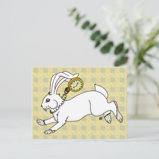 White Rabbit Briefkaart (Staand voorkant)