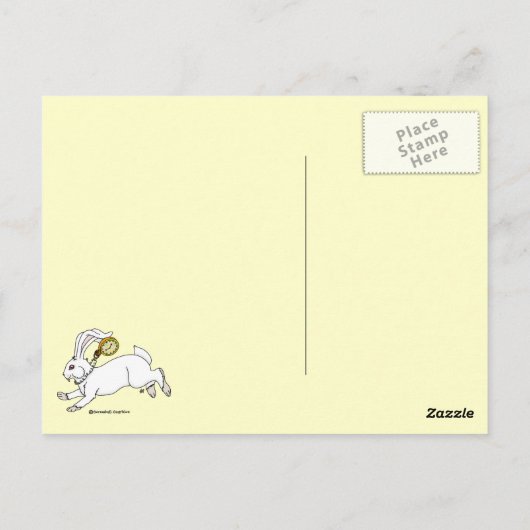 White Rabbit Briefkaart (Achterkant)