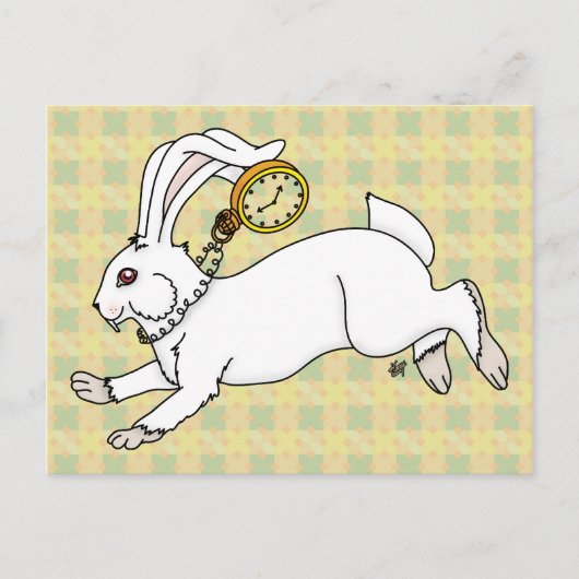 White Rabbit Briefkaart (Voorkant)