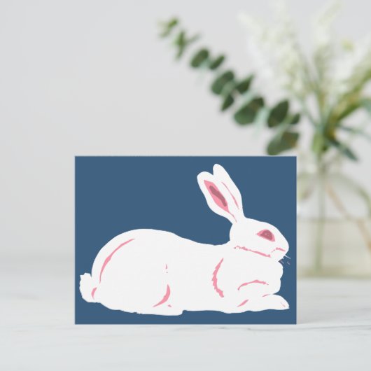 White Rabbit Briefkaart (Staand voorkant)