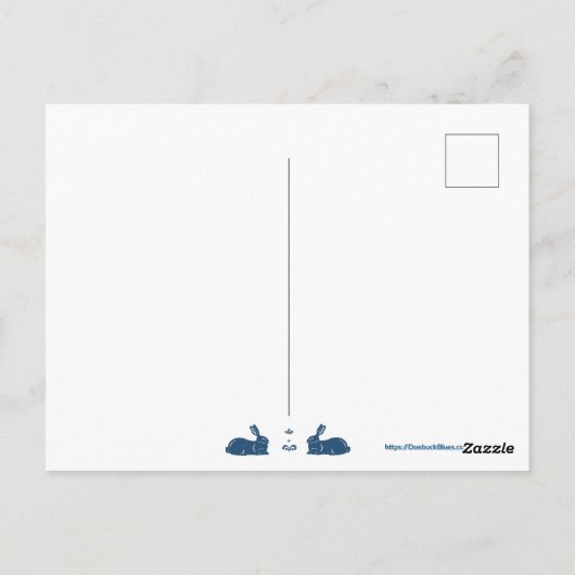 White Rabbit Briefkaart (Achterkant)