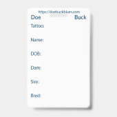 White Rabbit Cage Name Tag Badge (Achterkant)