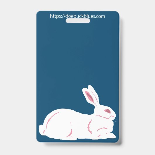 White Rabbit Cage Name Tag Badge (Voorzijde)
