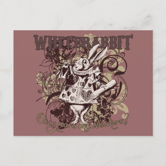 White Rabbit Carnivale Style Briefkaart (Voorkant)