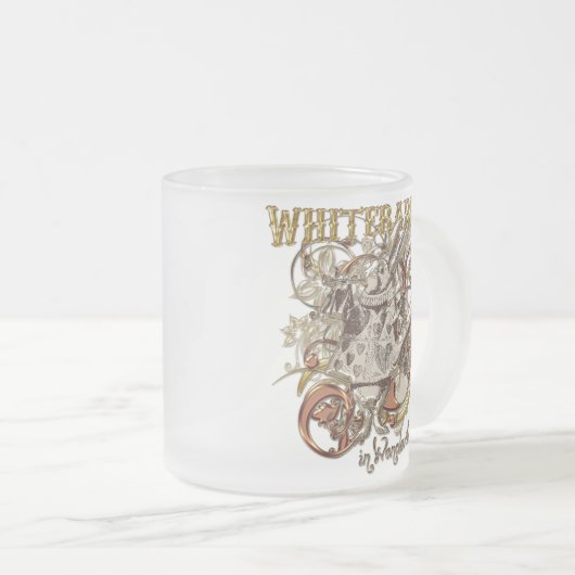 White Rabbit Carnivale Style (Gold Version) Matglas Koffiemok (Voorkant rechts)