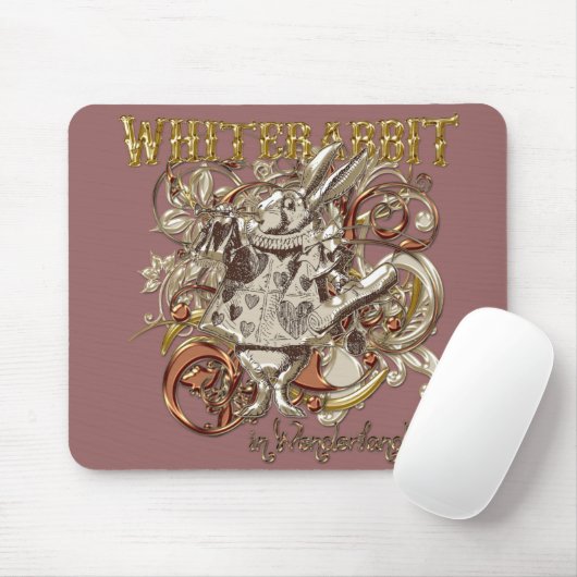 White Rabbit Carnivale Style (Gold Version) Muismat (Met muis)