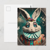 White Rabbit Clown  Briefkaart (Voorkant / Achterkant)