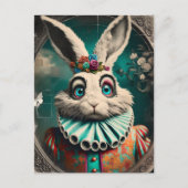 White Rabbit Clown  Briefkaart (Voorkant)